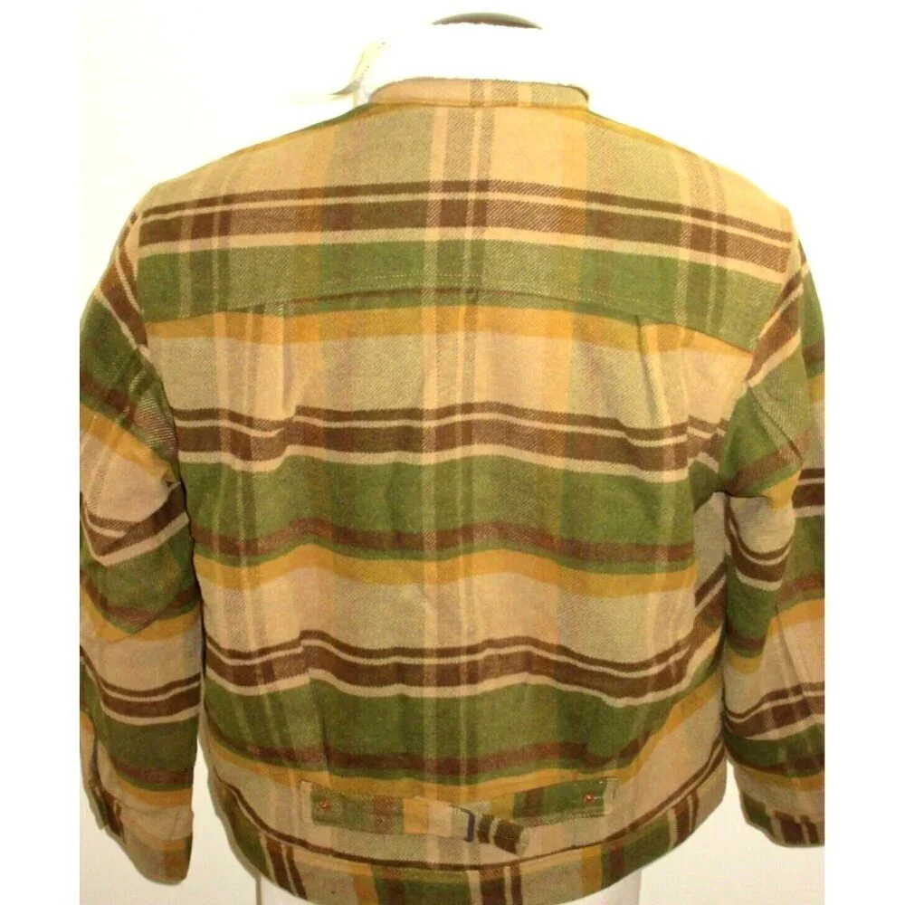 Levi's Strauss Men's Brown Plaid Sherpa Lined Classic Trucker Jacket NWT